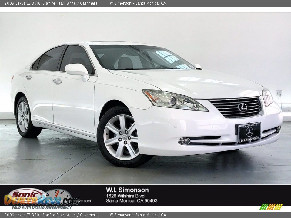 2009 Lexus ES 350 Starfire Pearl White / Cashmere Photo #1