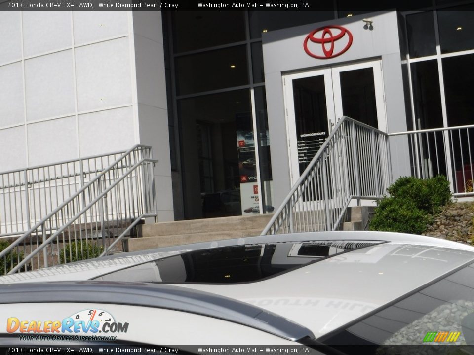 2013 Honda CR-V EX-L AWD White Diamond Pearl / Gray Photo #3