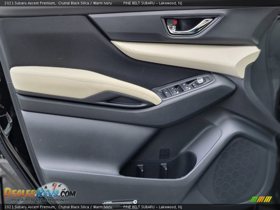 2021 Subaru Ascent Premium Crystal Black Silica / Warm Ivory Photo #12