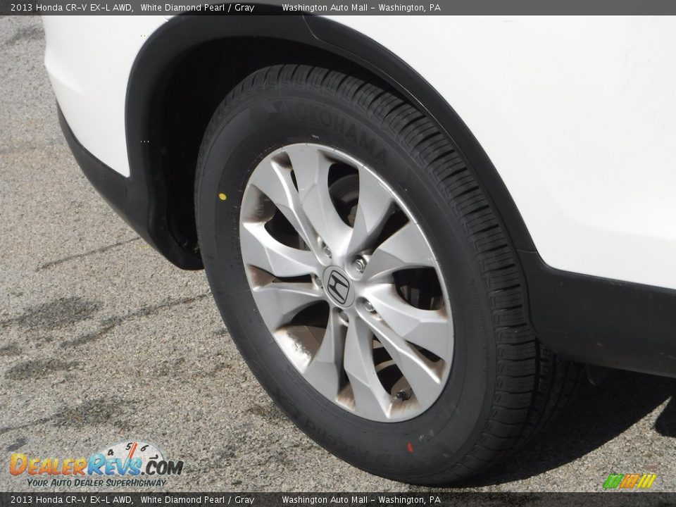 2013 Honda CR-V EX-L AWD White Diamond Pearl / Gray Photo #9