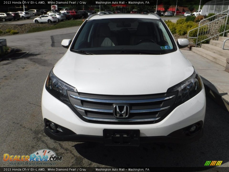 2013 Honda CR-V EX-L AWD White Diamond Pearl / Gray Photo #10