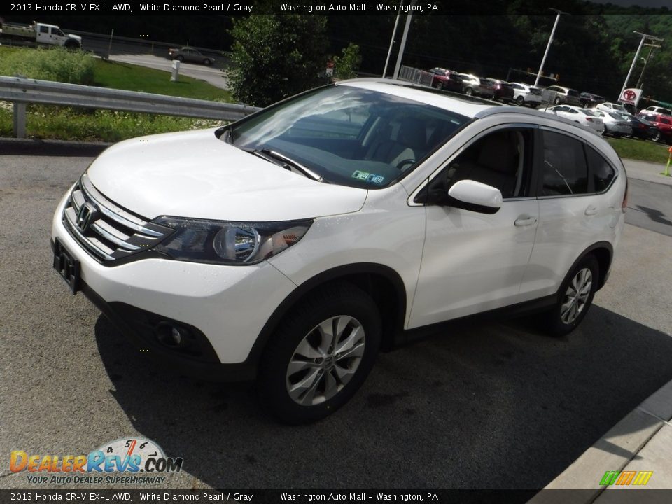 2013 Honda CR-V EX-L AWD White Diamond Pearl / Gray Photo #11