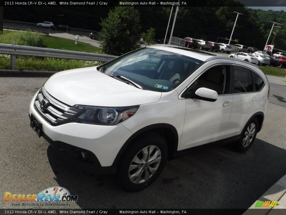 2013 Honda CR-V EX-L AWD White Diamond Pearl / Gray Photo #12