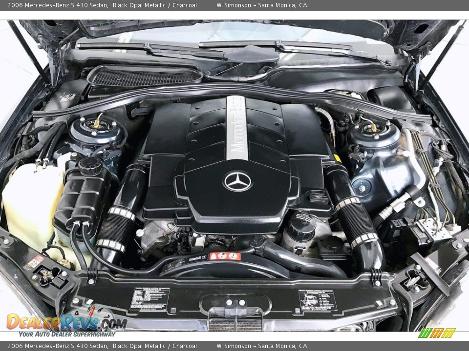 2006 Mercedes-Benz S 430 Sedan Black Opal Metallic / Charcoal Photo #9