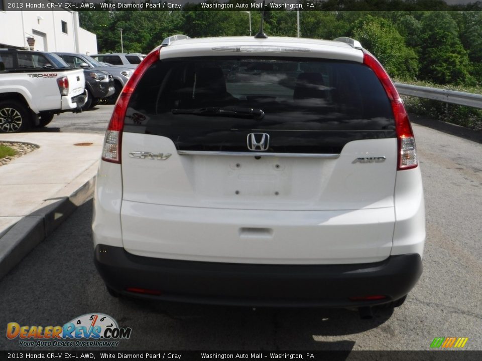 2013 Honda CR-V EX-L AWD White Diamond Pearl / Gray Photo #14