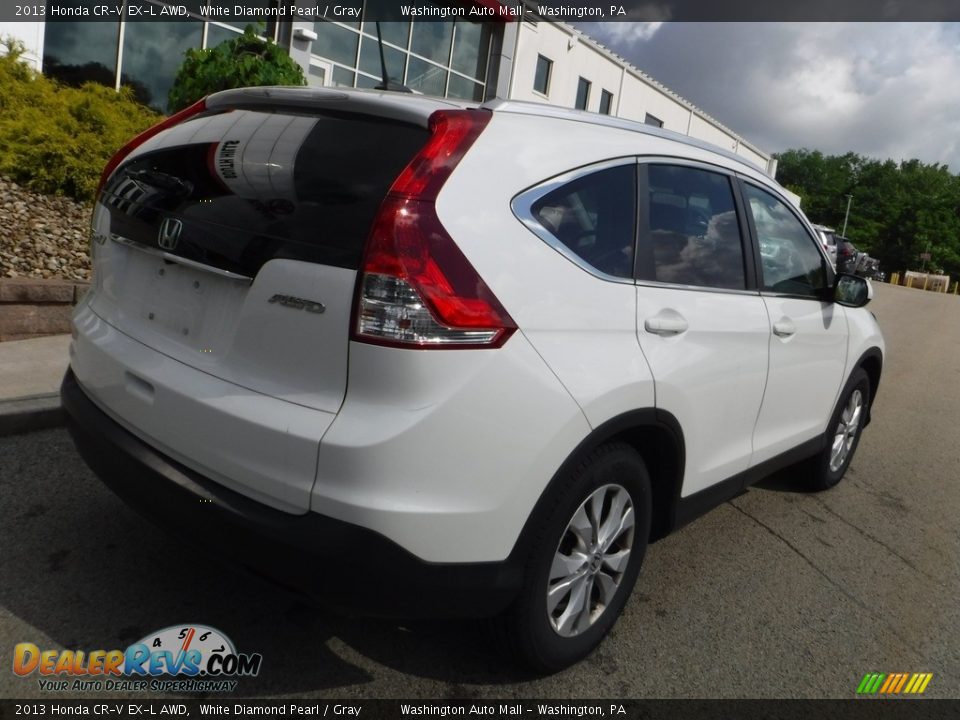 2013 Honda CR-V EX-L AWD White Diamond Pearl / Gray Photo #15