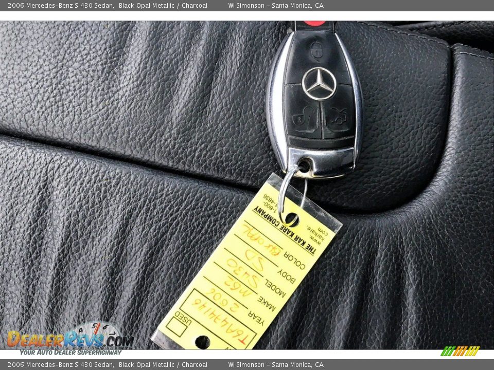 2006 Mercedes-Benz S 430 Sedan Black Opal Metallic / Charcoal Photo #11