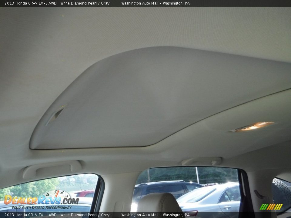 2013 Honda CR-V EX-L AWD White Diamond Pearl / Gray Photo #17