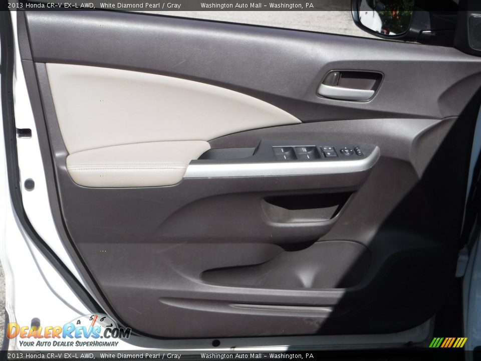 2013 Honda CR-V EX-L AWD White Diamond Pearl / Gray Photo #18