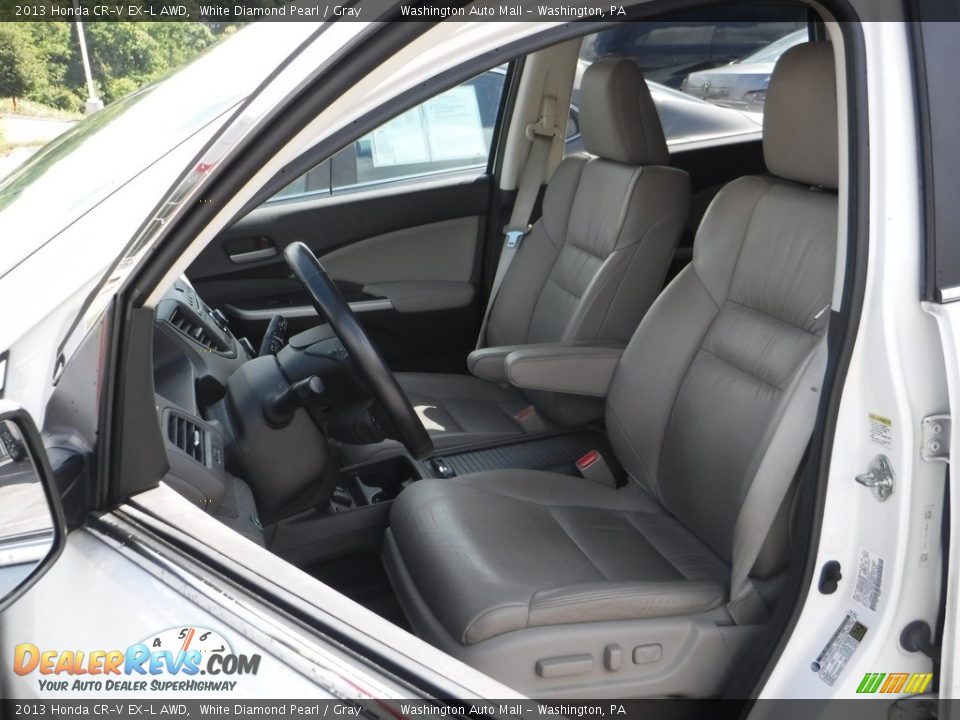 2013 Honda CR-V EX-L AWD White Diamond Pearl / Gray Photo #21