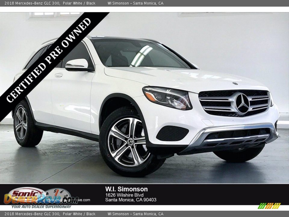 2018 Mercedes-Benz GLC 300 Polar White / Black Photo #1