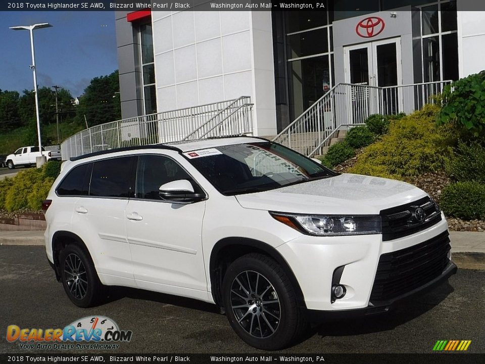 2018 Toyota Highlander SE AWD Blizzard White Pearl / Black Photo #1