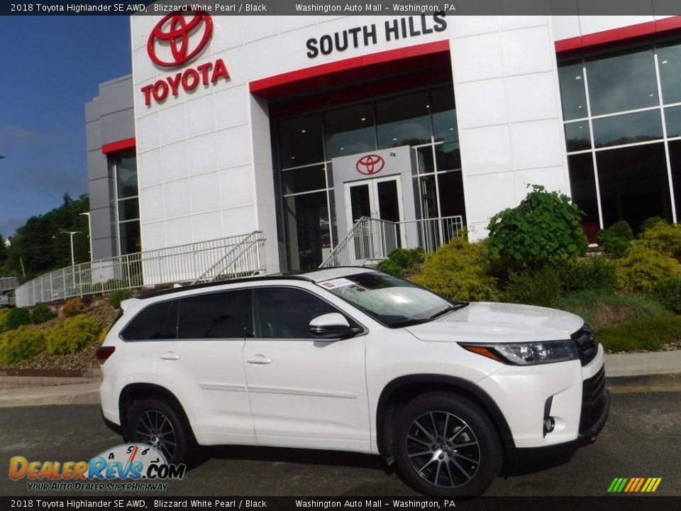 2018 Toyota Highlander SE AWD Blizzard White Pearl / Black Photo #2