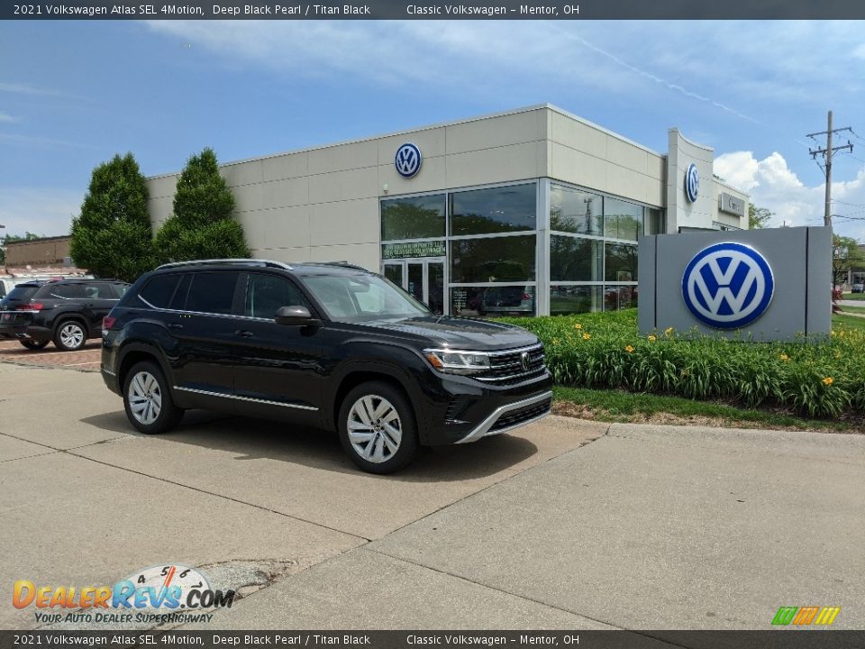 2021 Volkswagen Atlas SEL 4Motion Deep Black Pearl / Titan Black Photo #1