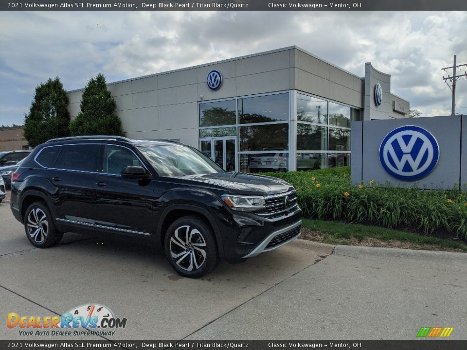 2021 Volkswagen Atlas SEL Premium 4Motion Deep Black Pearl / Titan Black/Quartz Photo #1
