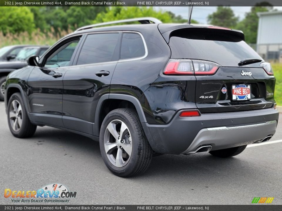 2021 Jeep Cherokee Limited 4x4 Diamond Black Crystal Pearl / Black Photo #6