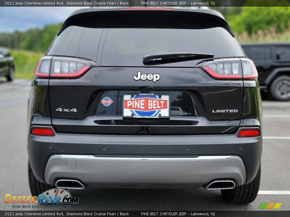 2021 Jeep Cherokee Limited 4x4 Diamond Black Crystal Pearl / Black Photo #7