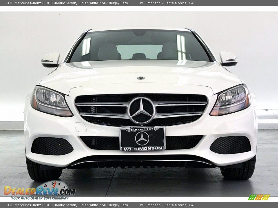 2018 Mercedes-Benz C 300 4Matic Sedan Polar White / Silk Beige/Black Photo #2