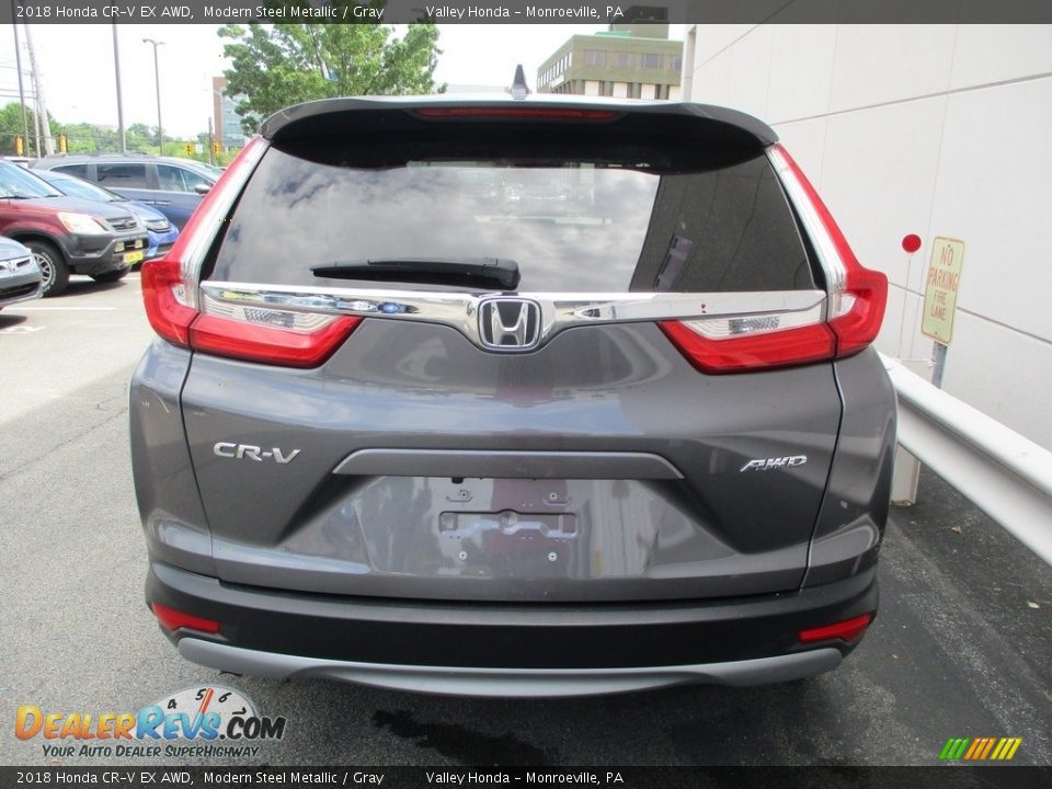 2018 Honda CR-V EX AWD Modern Steel Metallic / Gray Photo #4