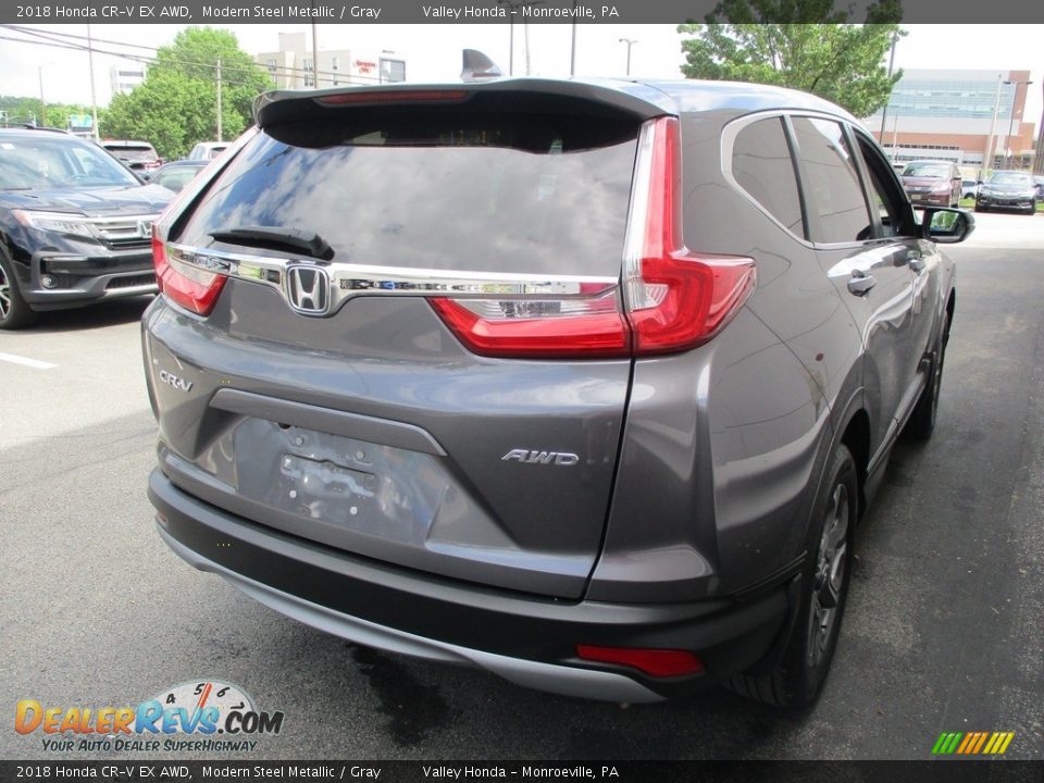 2018 Honda CR-V EX AWD Modern Steel Metallic / Gray Photo #5