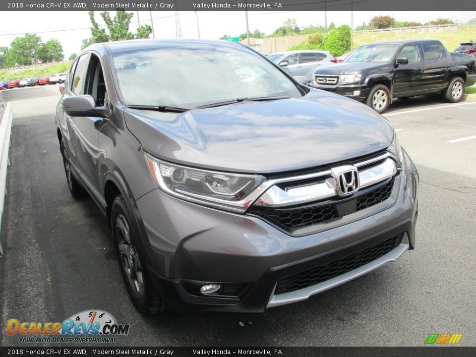 2018 Honda CR-V EX AWD Modern Steel Metallic / Gray Photo #7