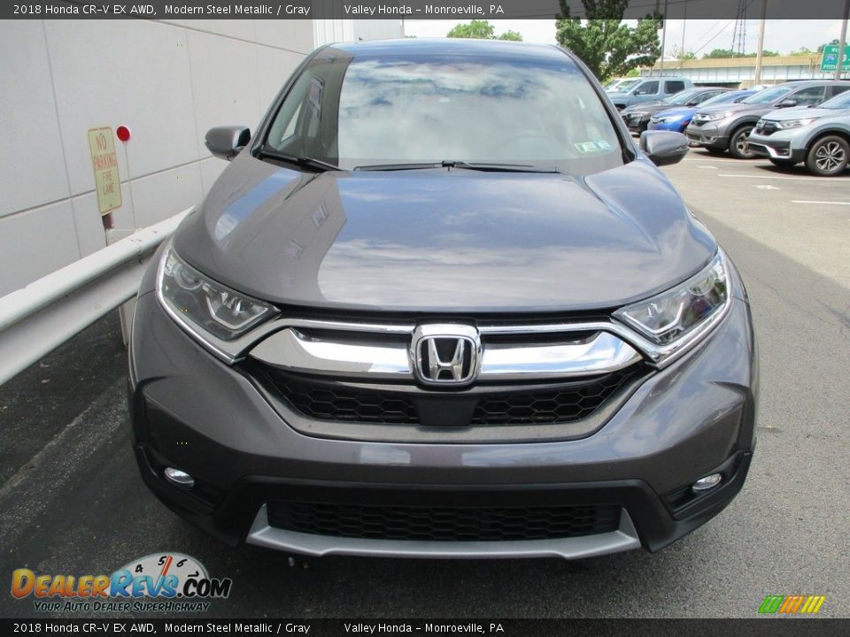 2018 Honda CR-V EX AWD Modern Steel Metallic / Gray Photo #8