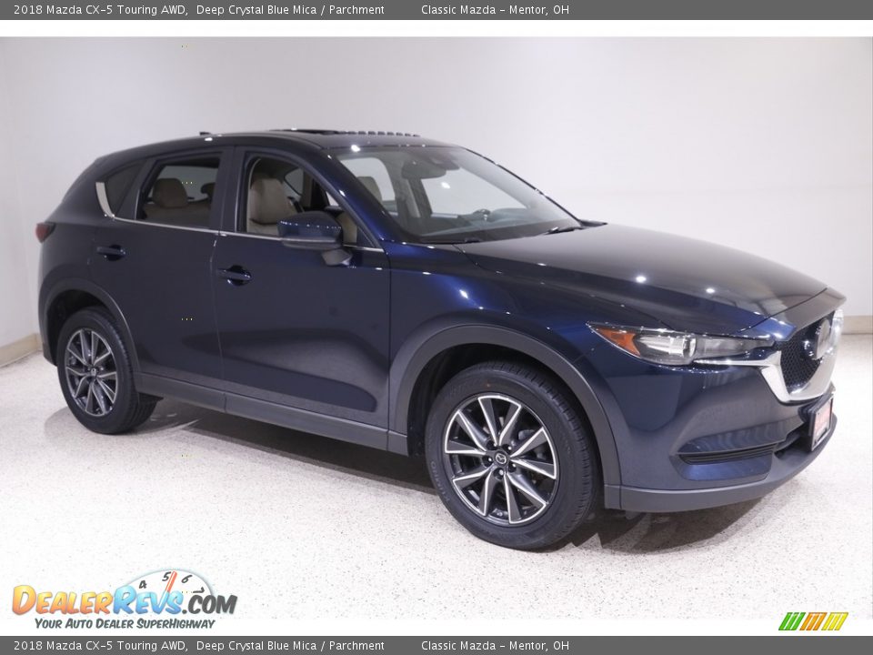 2018 Mazda CX-5 Touring AWD Deep Crystal Blue Mica / Parchment Photo #1