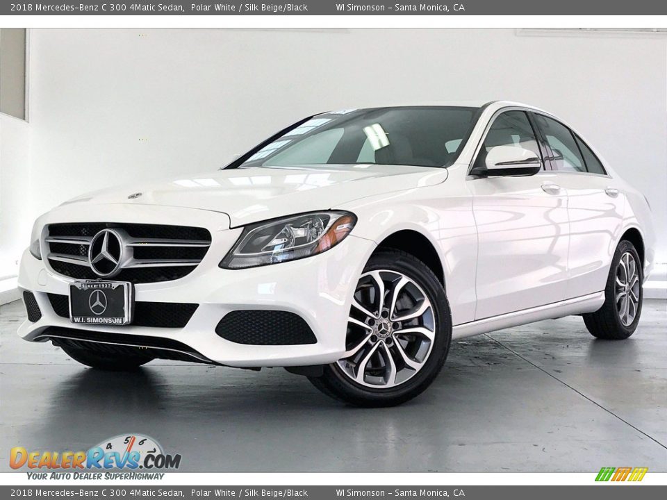 2018 Mercedes-Benz C 300 4Matic Sedan Polar White / Silk Beige/Black Photo #12