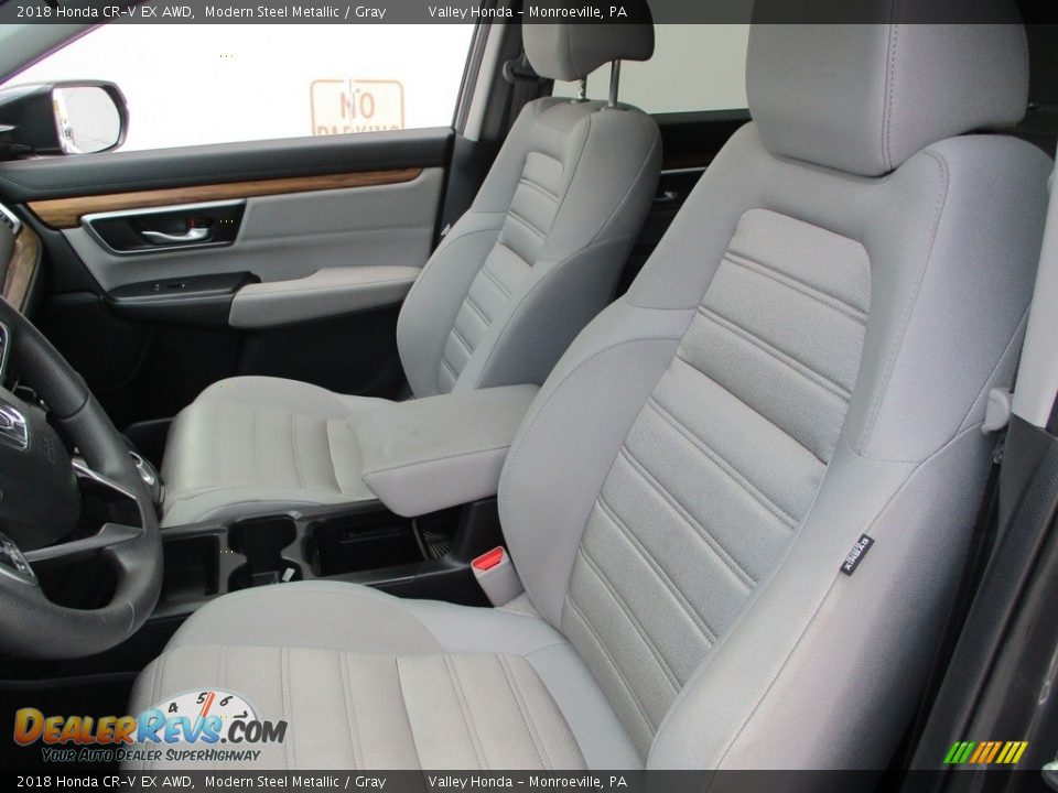 2018 Honda CR-V EX AWD Modern Steel Metallic / Gray Photo #12