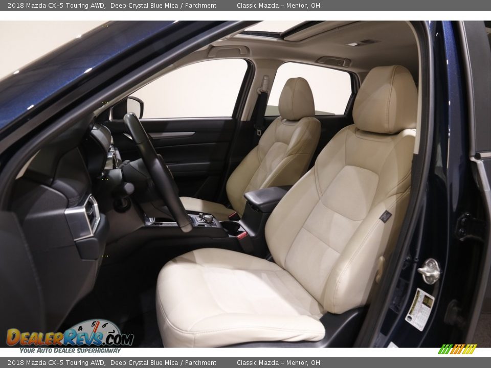 2018 Mazda CX-5 Touring AWD Deep Crystal Blue Mica / Parchment Photo #5