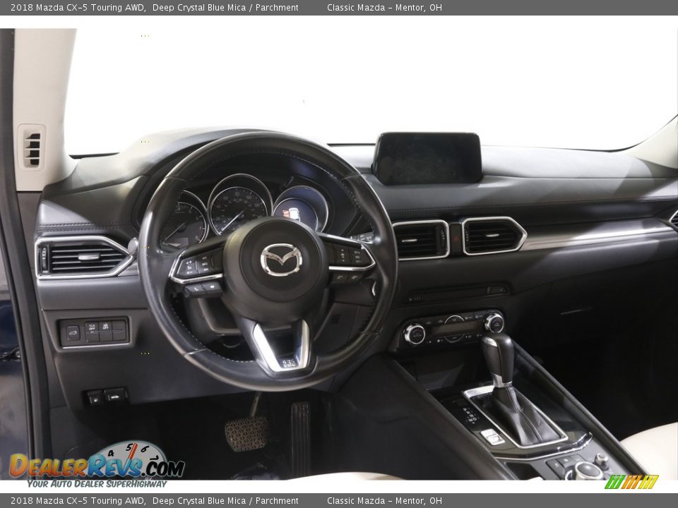 2018 Mazda CX-5 Touring AWD Deep Crystal Blue Mica / Parchment Photo #6