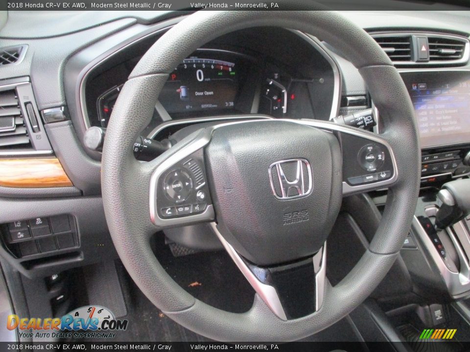 2018 Honda CR-V EX AWD Modern Steel Metallic / Gray Photo #14