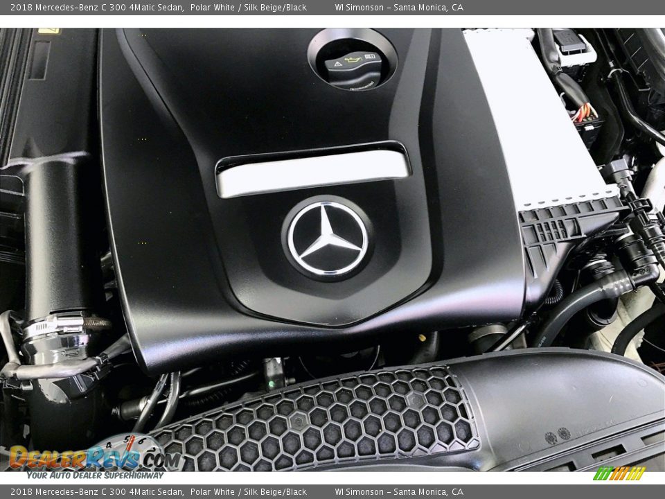 2018 Mercedes-Benz C 300 4Matic Sedan Polar White / Silk Beige/Black Photo #32