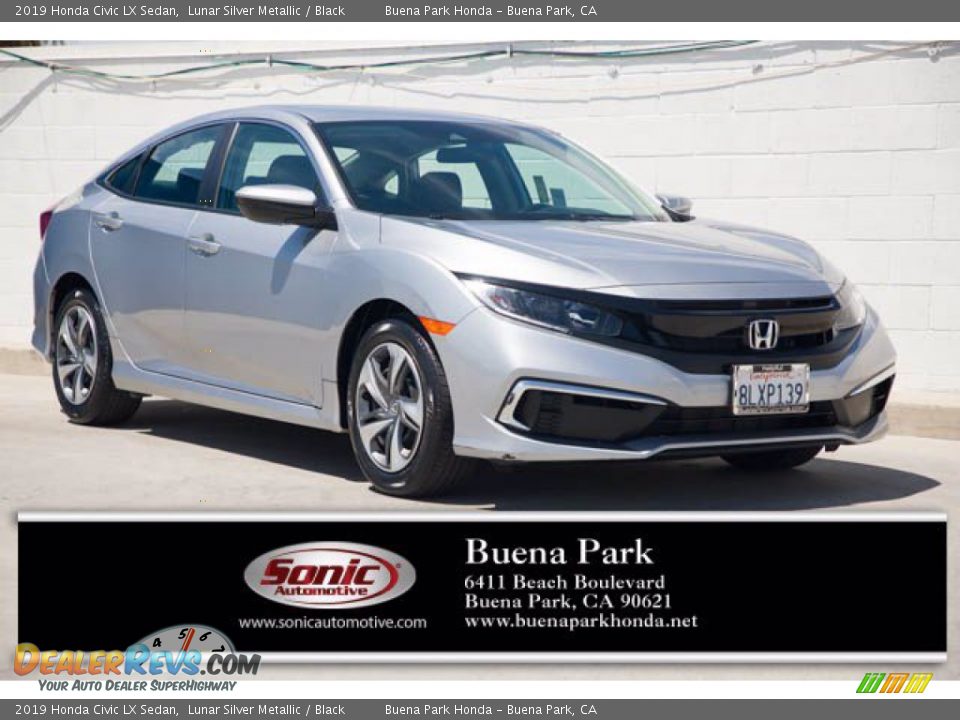 2019 Honda Civic LX Sedan Lunar Silver Metallic / Black Photo #1