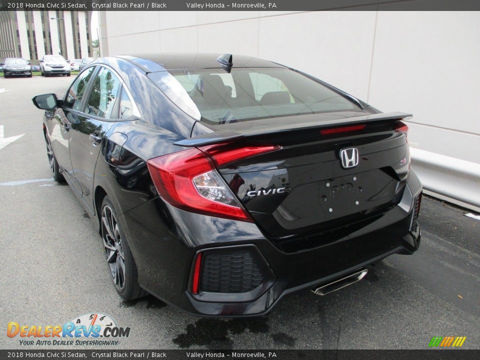 2018 Honda Civic Si Sedan Crystal Black Pearl / Black Photo #3