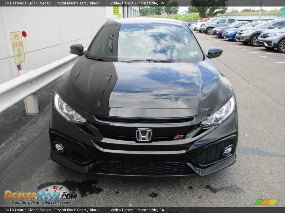 2018 Honda Civic Si Sedan Crystal Black Pearl / Black Photo #9