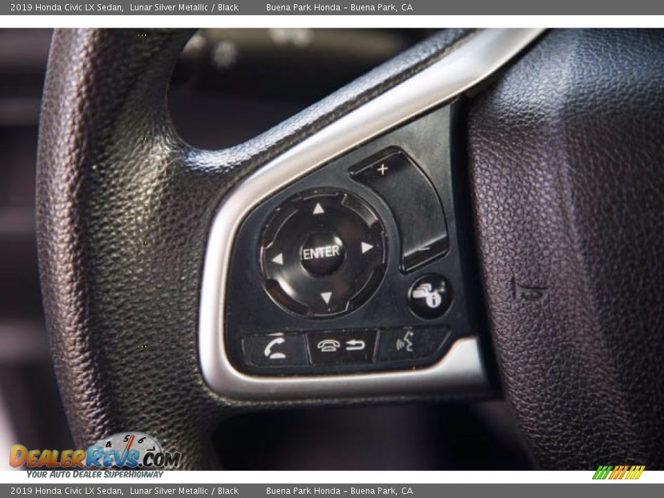 2019 Honda Civic LX Sedan Lunar Silver Metallic / Black Photo #16