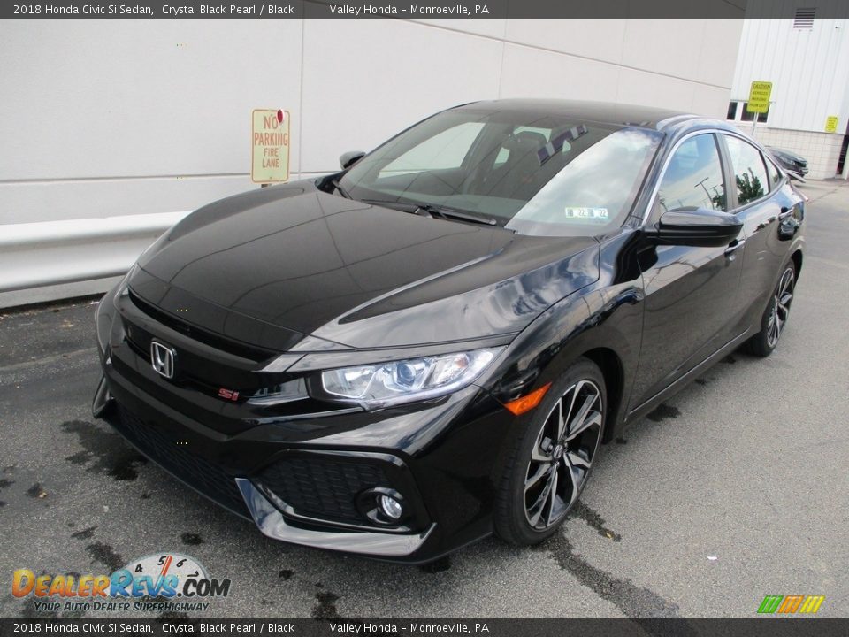 2018 Honda Civic Si Sedan Crystal Black Pearl / Black Photo #10