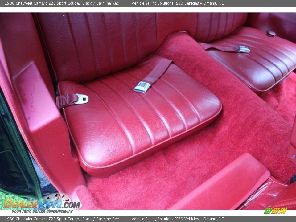 Rear Seat of 1980 Chevrolet Camaro Z28 Sport Coupe Photo #20