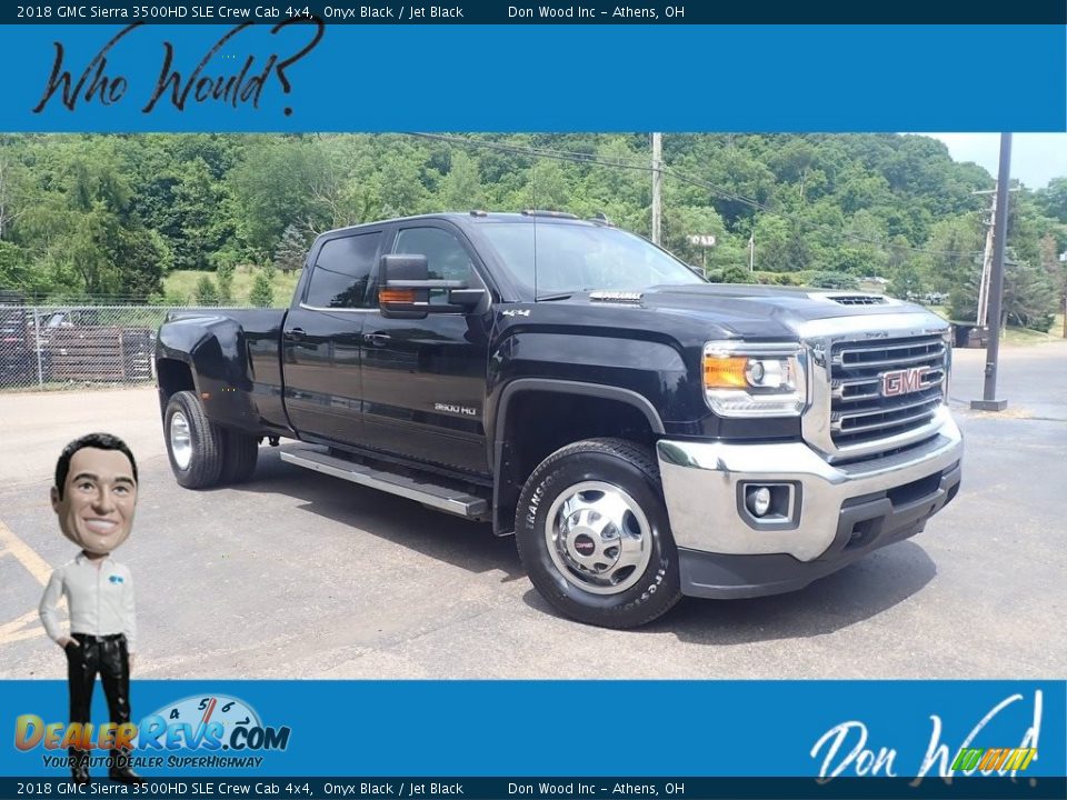 2018 GMC Sierra 3500HD SLE Crew Cab 4x4 Onyx Black / Jet Black Photo #1
