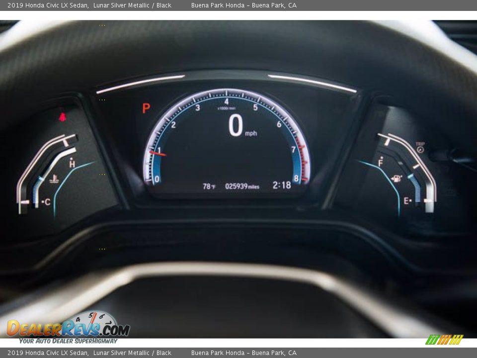 2019 Honda Civic LX Sedan Lunar Silver Metallic / Black Photo #28