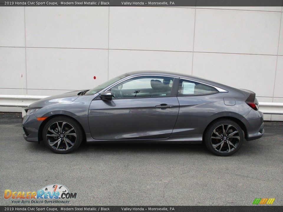 2019 Honda Civic Sport Coupe Modern Steel Metallic / Black Photo #2