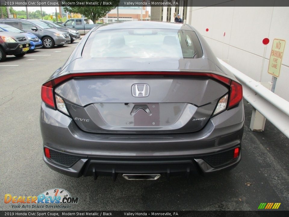 2019 Honda Civic Sport Coupe Modern Steel Metallic / Black Photo #4