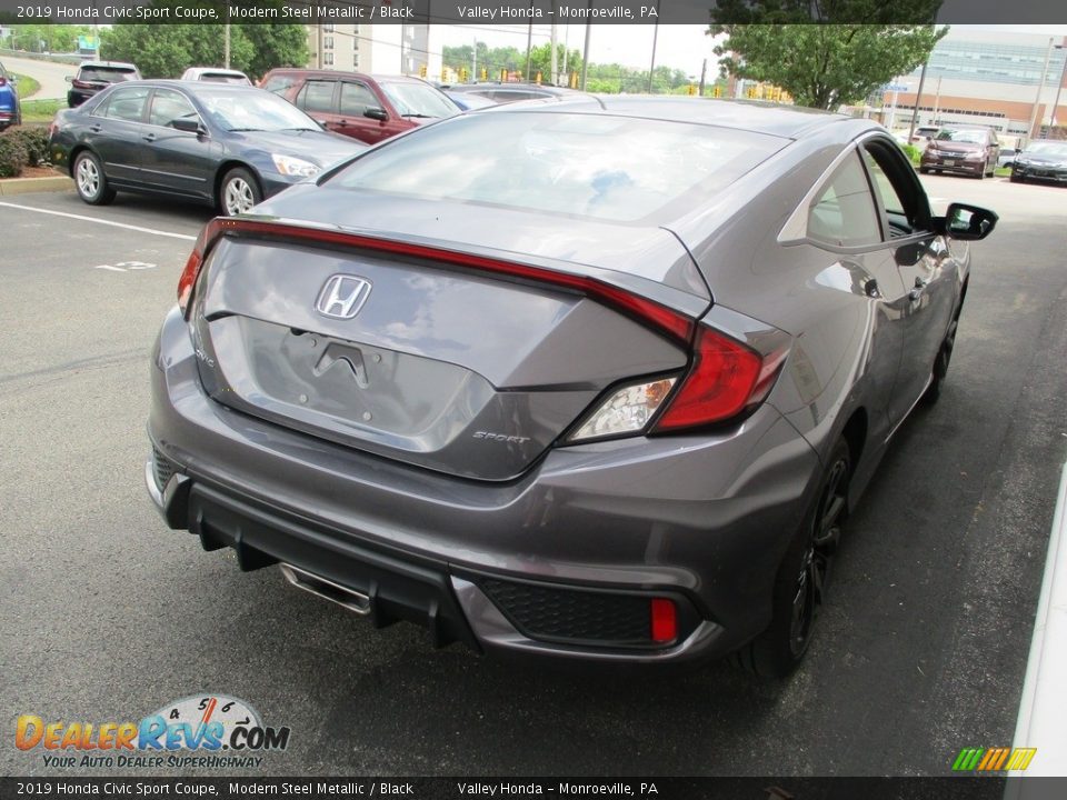 2019 Honda Civic Sport Coupe Modern Steel Metallic / Black Photo #5