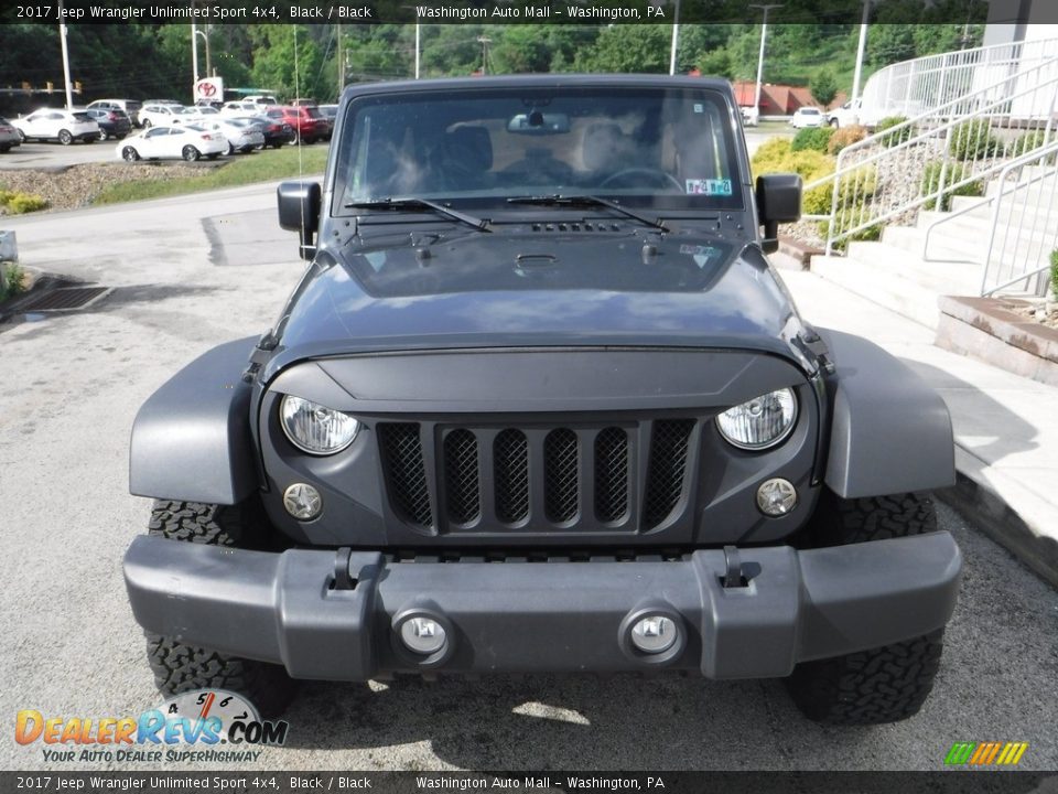 2017 Jeep Wrangler Unlimited Sport 4x4 Black / Black Photo #9