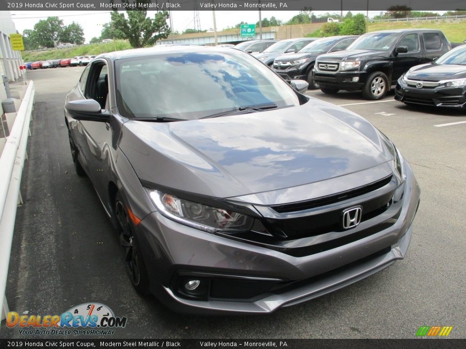 2019 Honda Civic Sport Coupe Modern Steel Metallic / Black Photo #8