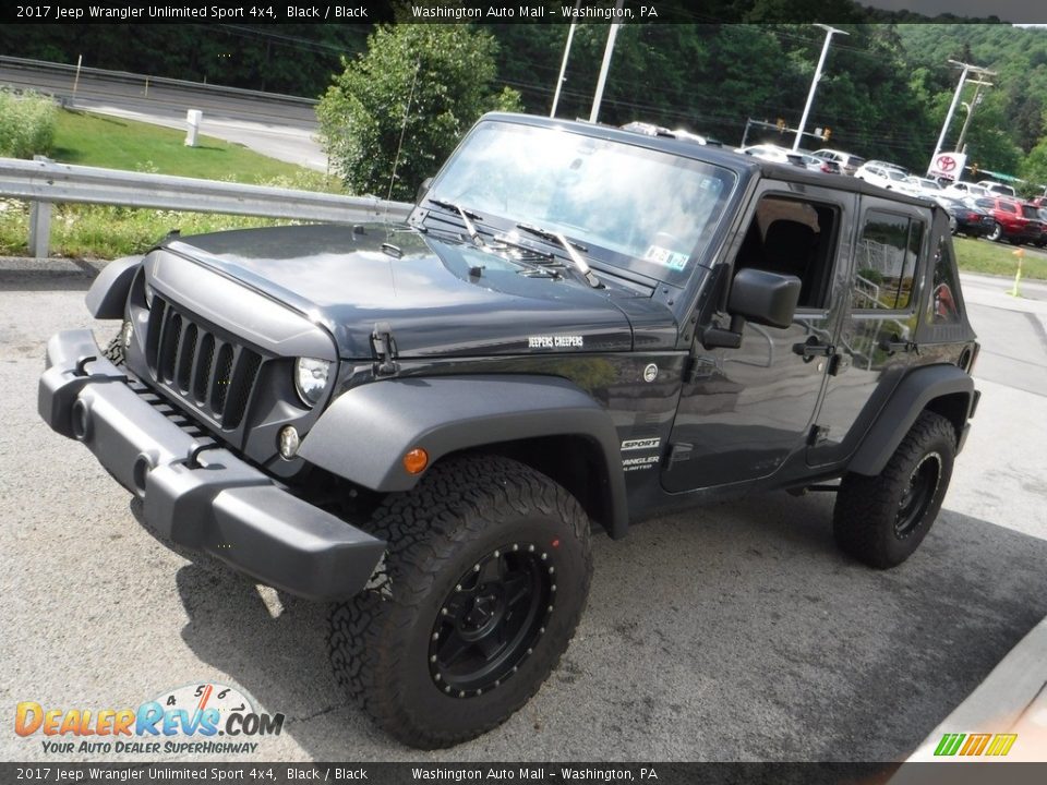 2017 Jeep Wrangler Unlimited Sport 4x4 Black / Black Photo #11