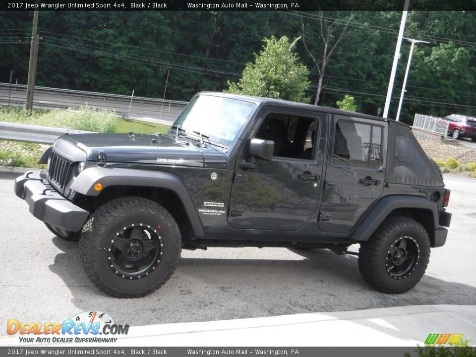 2017 Jeep Wrangler Unlimited Sport 4x4 Black / Black Photo #12