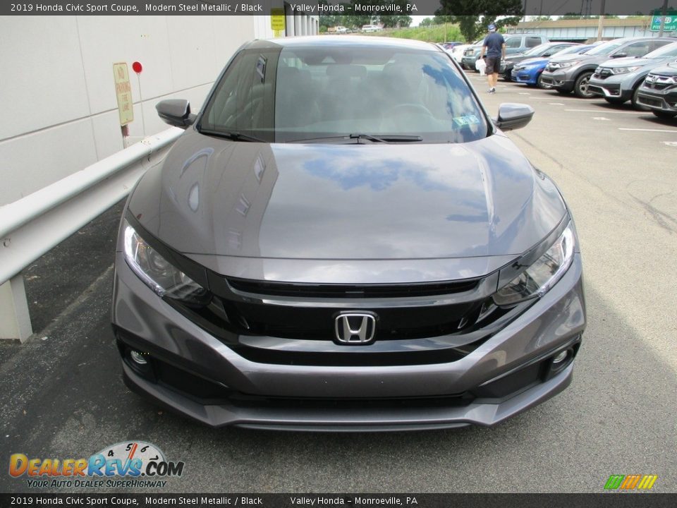 2019 Honda Civic Sport Coupe Modern Steel Metallic / Black Photo #10