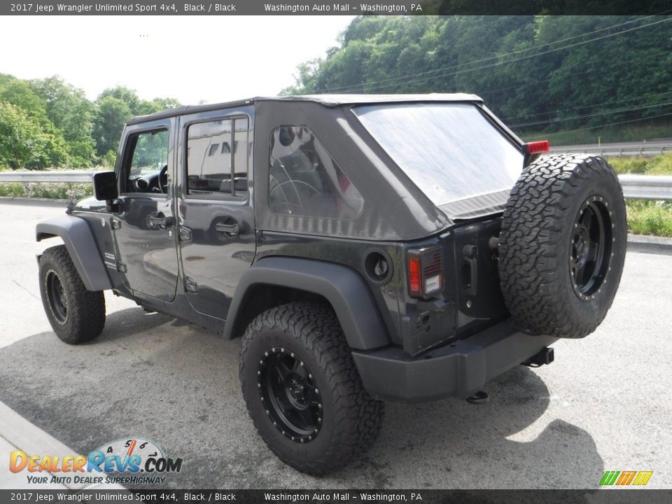 2017 Jeep Wrangler Unlimited Sport 4x4 Black / Black Photo #13